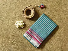 Iravati | Narayanpet Handloom Cotton Saree | Teal Green