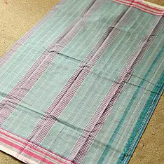 Iravati | Narayanpet Handloom Cotton Saree | Teal Green