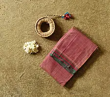 Iravati | Narayanpet Handloom Cotton Saree | Muted Brick Red