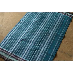 Iravati .  इरावती  - Narayanpet Saree - Handwoven Cotton - Blue