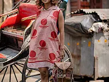 Bindi . बिंदी |Dabu- Handblock Print - Bawra Sleeveless Summer Dress