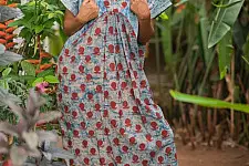 Bindi . बिंदी | Pintucks Kaftan Dress