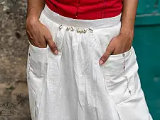 Shvet | Mull Cotton Designer Dhoti / Skirt