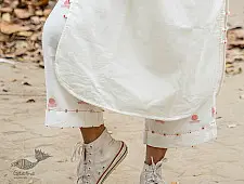 Shvet | Mull Cotton Designer Jamdani Pant