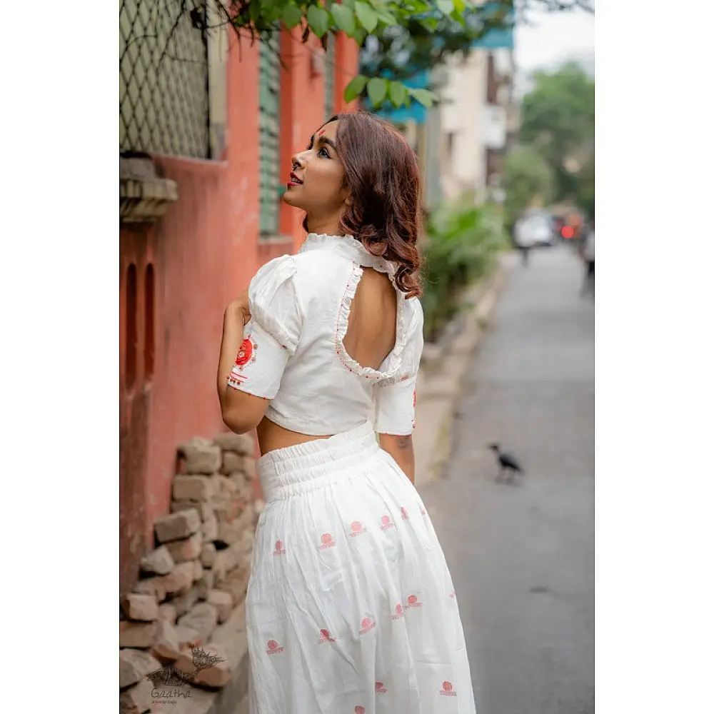 shop Mull Cotton Designer Victorian Blouse