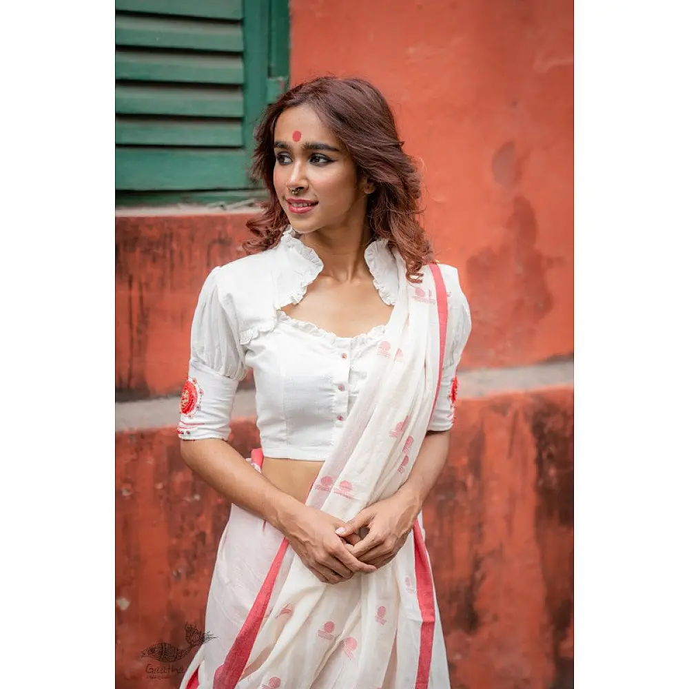 shop Mull Cotton Designer Victorian Blouse