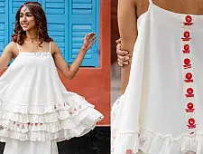 Shvet | Mull Cotton Designer Frill Top