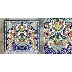 Grace the wall ~ TURKISH MURAL-L (Set of 9 tiles)