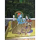 Miniature Painting ~ Rajasthan ~ Radha Krishna with Sakhi