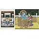 Miniature Painting ~ Rajasthan ~ Radha Krishna with Sakhi