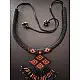 Handmade Bead jewelry ~ Necklace and earring set in black colour