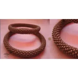 Handmade Bead Jewelry | Pair of Bangles - Brown