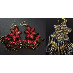 Handmade Bead Jewelry | Star Design Earring (Two Colour Options)