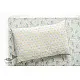 blue fog block printed baby bedding set with playful monkeys on bamboo branches pattern including pillowcase and bedsheet
