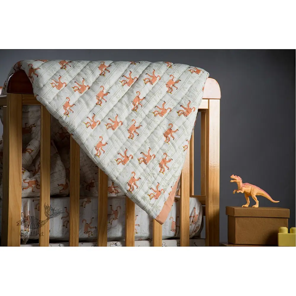 shop designer block printed baby quilt with soothing palettes and colors