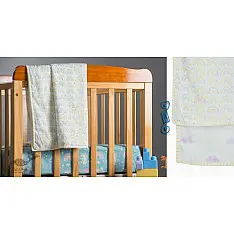 Rainboo ☁ Block Printed ☁ Cloud + Rainbows Dohar / Blanket - Moody Mauve - 5