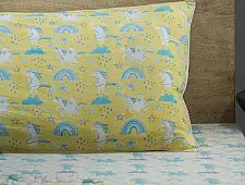 Rainboo ☁ Block Printed ☁ Dancing Unicorns Bedding Set- Blueberry - 10