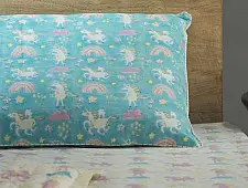 Rainboo ☁ Block Printed ☁ Mauve Unicorns Bedding Set - 11