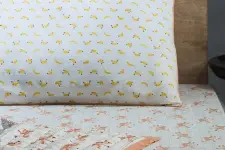 Rainboo ☁ Block Printed ☁ Monkeys on Bamboo Bedding Set-  Peach Apricot - 14