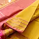 buy Handloom Maheshwari Self Stripe Saree - Yellow