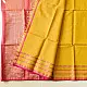 buy Handloom Maheshwari Self Stripe Saree - Yellow