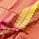 buy Handloom Maheshwari Yellow Silk Saree With Pink Pallu