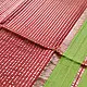 buy Handloom Parrot green Maheshwari Silk Zari Saree