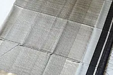 Pavitra . पवित्रा | Handloom Maheshwari Silk Saree | Black with golden Zari