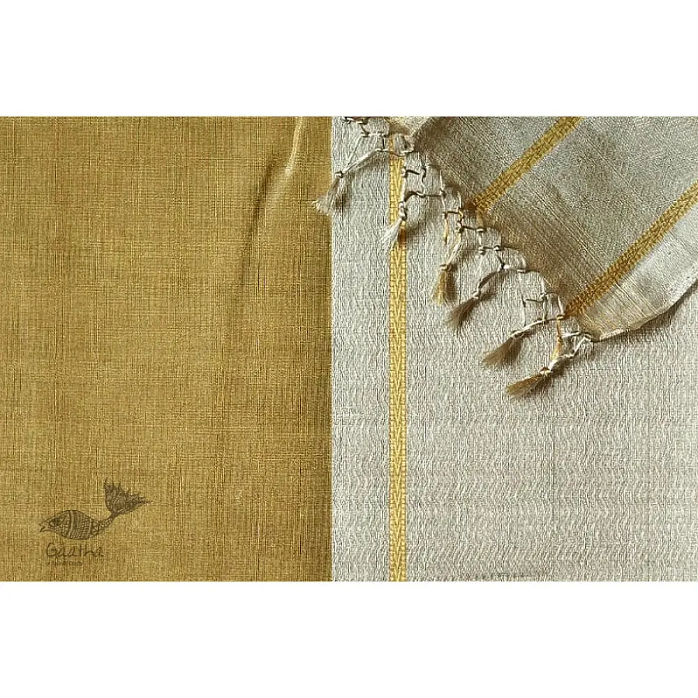 Wedding special Maheshwari Full Tussar Saree | Heavy Golden Zari