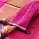 buy Zari Border Maheshwari Silk Saree ~ Rani Pink