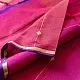 buy Zari Border Maheshwari Silk Saree ~ Rani Pink