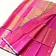 buy Zari Border Maheshwari Silk Saree ~ Rani Pink