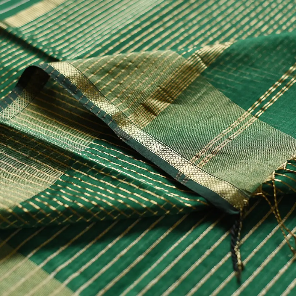 buy Chatni green colour Handloom Maheshwari Silk Saree
