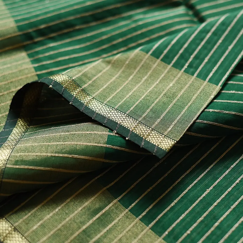 buy Chatni green colour Handloom Maheshwari Silk Saree