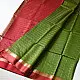 buy Handloom Maheshwari Silk Saree Bright Red and Green