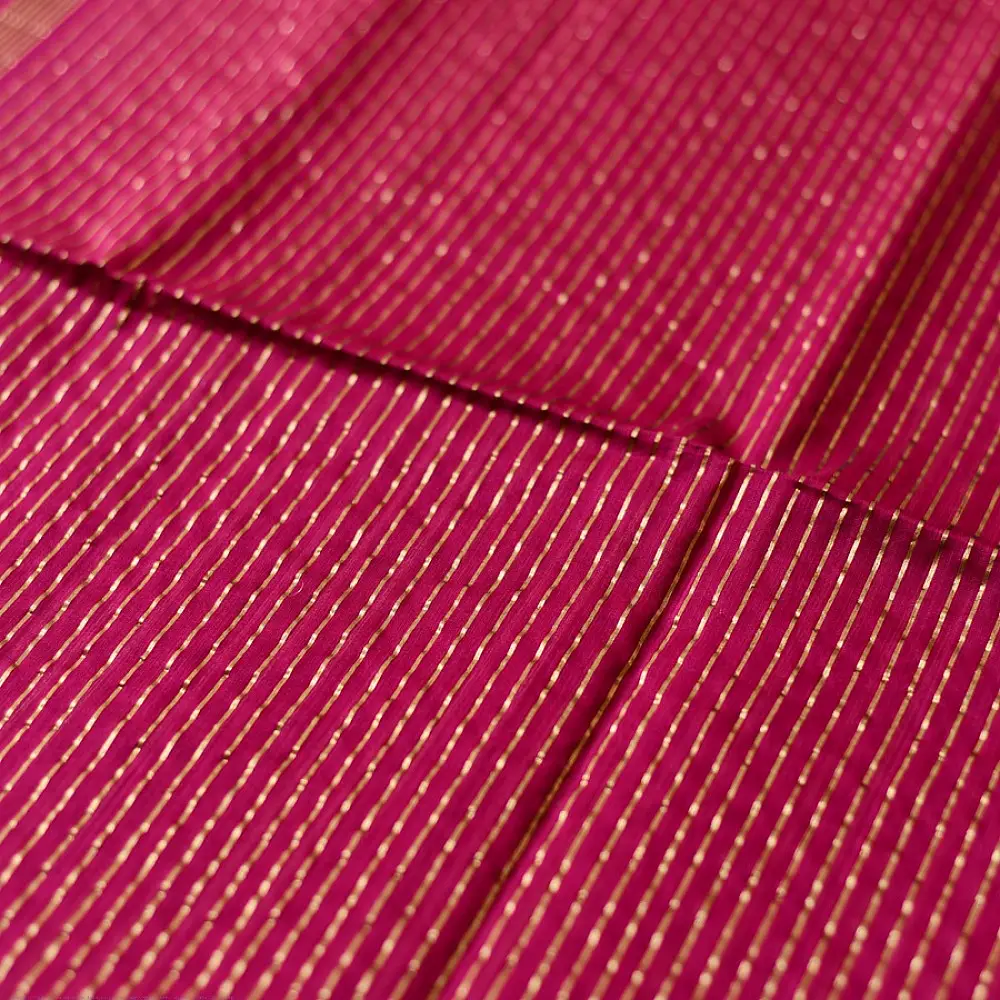 buy Handloom Rani Pink Maheshwari Silk Saree