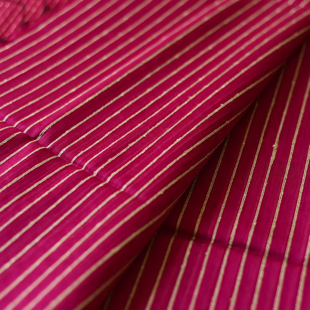 buy Handloom Rani Pink Maheshwari Silk Saree