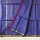 buy Zari Stripes Maheshwari Saree ~ Royal Blue