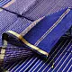 buy Zari Stripes Maheshwari Saree ~ Royal Blue