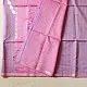 buy Handloom Maheshwari Silk Saree With Zari Stripe - Pink & Purple