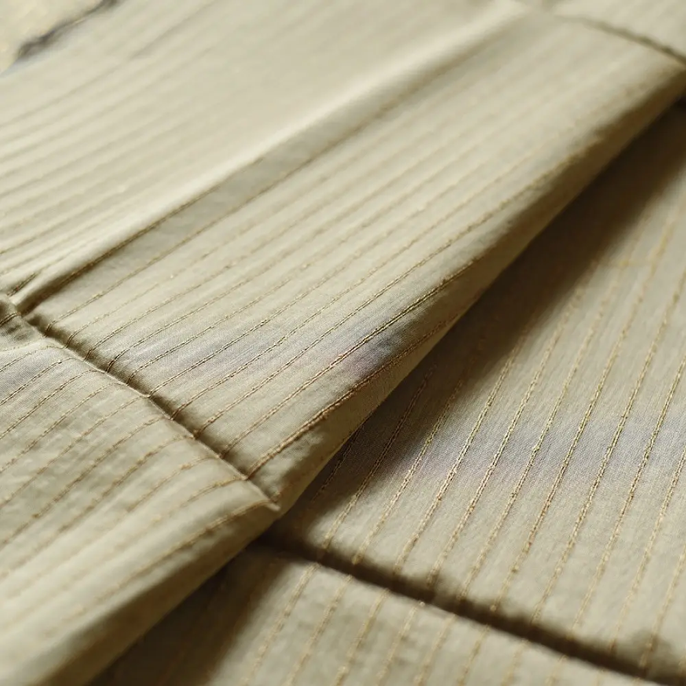 buy Handloom Maheshwari Silk ~ Stripe Zari Saree