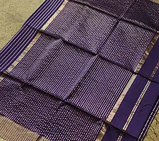 Pavitra . Handloom Maheshwari Silk Saree | Kosa Stripe + Zari | Jamuni