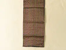 Rekha | Maheshwari Zari Stripes Dress Material | Purple & Green
