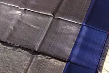 Colors of Devotion | Handloom Maheshwari Zari & Silk Saree | Ink Blue