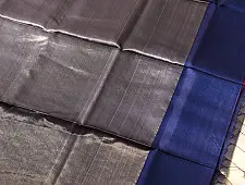 Colors of Devotion | Handloom Maheshwari Zari & Silk Saree | Ink Blue