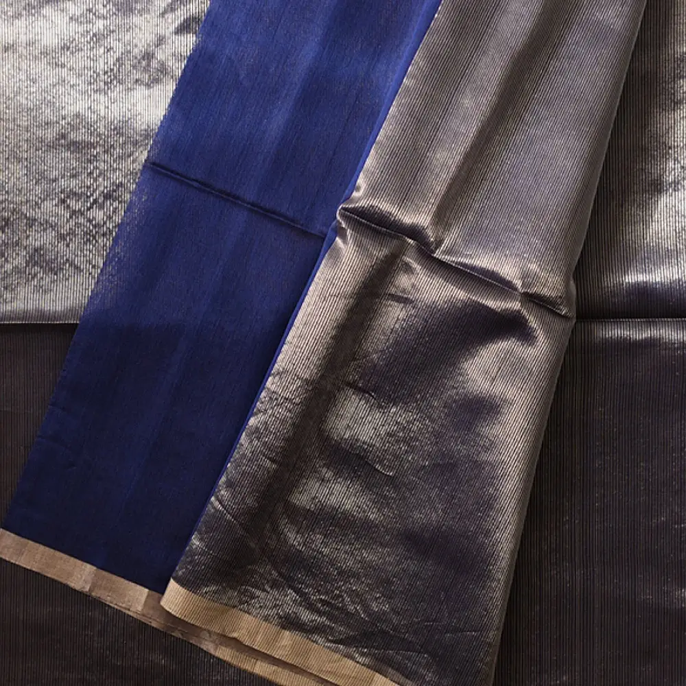 buy Handloom Maheshwari Zari & Silk Saree 