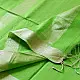 buy Handloom Silver Zari Border Maheshwari Saree ~ Green