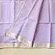 buy Handloom Silver Zari Border Maheshwari Silk Saree ~ Purple