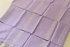 Pavitra . पवित्रा | Handloom Silver Zari Border Maheshwari Silk Saree ~ Purple