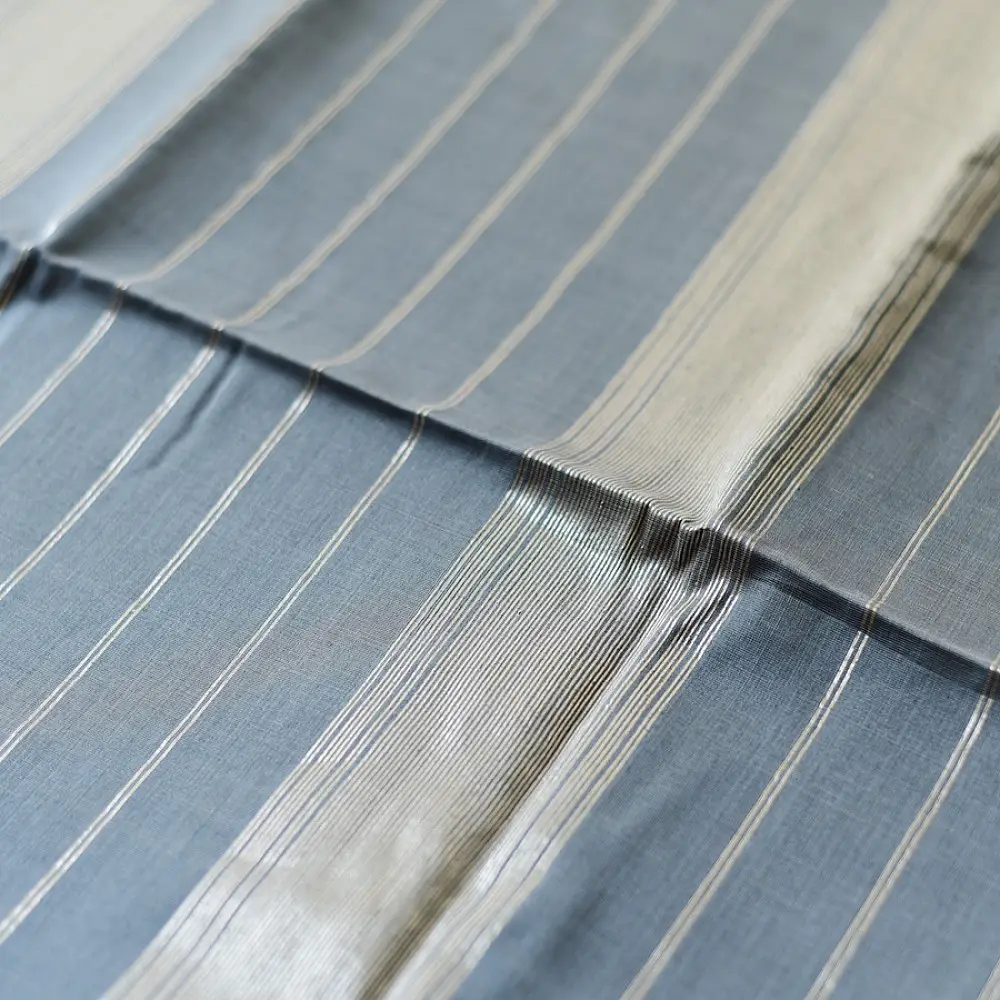 buy Handloom Silver Zari Border Maheshwari Silk Saree